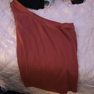 Rust Orange One-Shoulder top